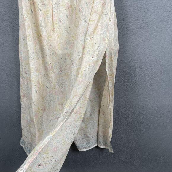 Zara Dress Womens Small Ivory Boho Crochet Halter Maxi Paisley Floral Summer NWT - Picture 5 of 16